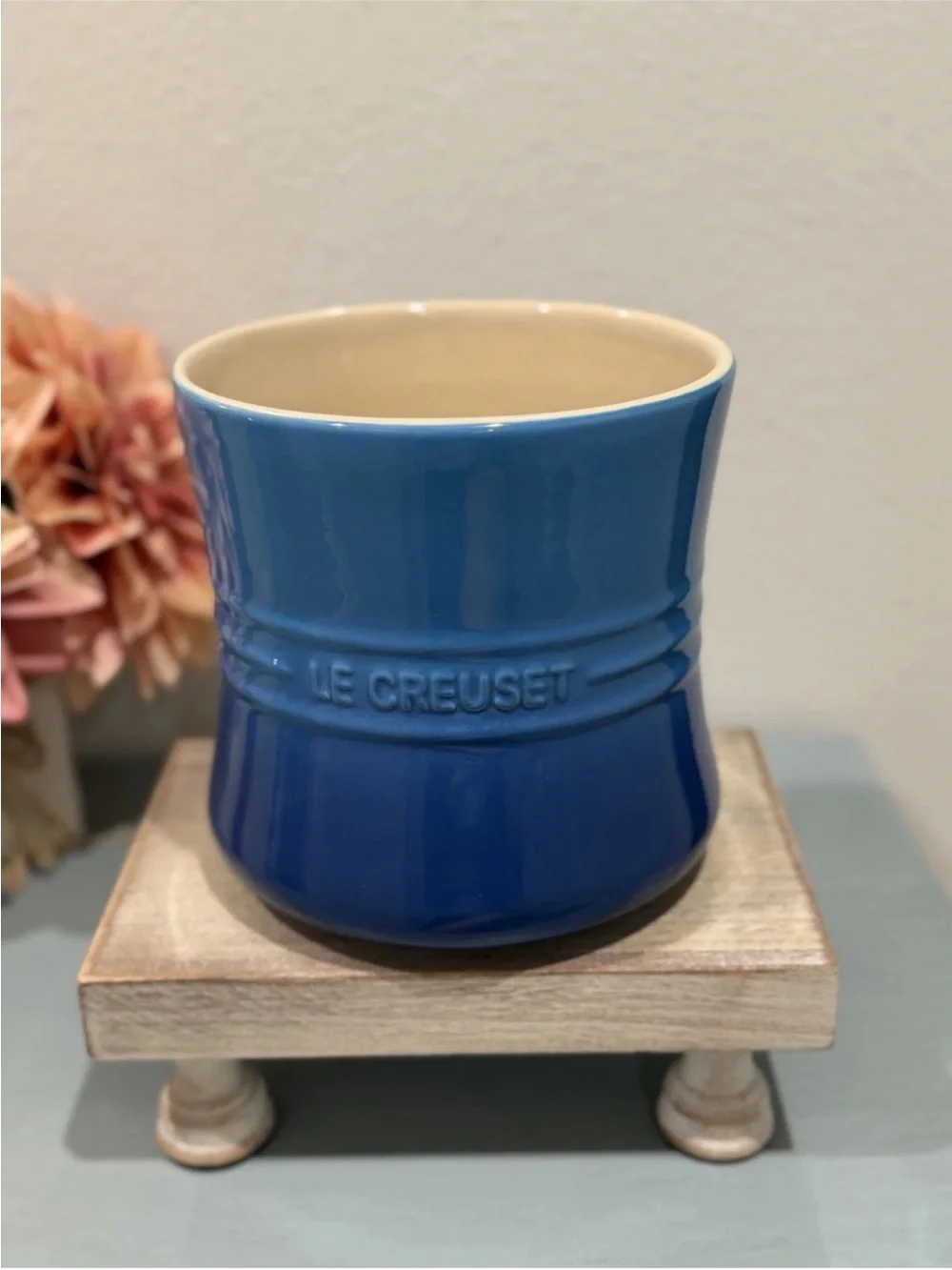 Le Creuset 2.3L Stoneware Utensil Crock, Marseille Blue Ombre New